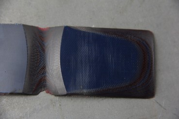 G10 3mm Blau/Weinrot